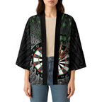 Personalised New Zealand Darts Kimono Dartboard Maori Fern Puhoro Art - Aussie Hoodie