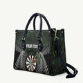 Personalised New Zealand Darts Leather Bag Dartboard Maori Fern Puhoro Art - Aussie Hoodie