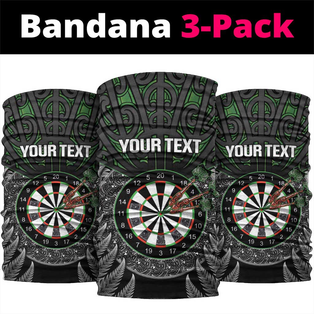 Personalised New Zealand Darts Neck Gaiter Dartboard Maori Fern Puhoro Art - Aussie Hoodie