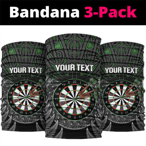 Personalised New Zealand Darts Neck Gaiter Dartboard Maori Fern Puhoro Art - Aussie Hoodie