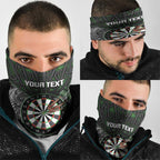 Personalised New Zealand Darts Neck Gaiter Dartboard Maori Fern Puhoro Art - Aussie Hoodie