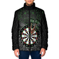 Personalised New Zealand Darts Padded Jacket Dartboard Maori Fern Puhoro Art - Aussie Hoodie