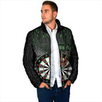 Personalised New Zealand Darts Padded Jacket Dartboard Maori Fern Puhoro Art - Aussie Hoodie