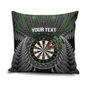 Personalised New Zealand Darts Pillow Cover Dartboard Maori Fern Puhoro Art - Aussie Hoodie
