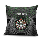 Personalised New Zealand Darts Pillow Cover Dartboard Maori Fern Puhoro Art - Aussie Hoodie