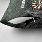 Personalised New Zealand Darts Pillow Cover Dartboard Maori Fern Puhoro Art - Aussie Hoodie