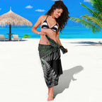 Personalised New Zealand Darts Sarong Dartboard Maori Fern Puhoro Art