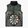 Personalised New Zealand Darts Sleeveless Puffer Jacket Dartboard Maori Fern Puhoro Art - Aussie Hoodie