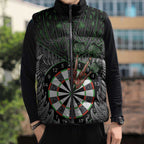 Personalised New Zealand Darts Sleeveless Puffer Jacket Dartboard Maori Fern Puhoro Art - Aussie Hoodie