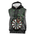 Personalised New Zealand Darts Sleeveless Zip Hoodie Dartboard Maori Fern Puhoro Art LT14