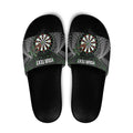 Personalised New Zealand Darts Slide Sandals Dartboard Maori Fern Puhoro Art - Aussie Hoodie