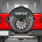 Personalised New Zealand Darts Spare Tire Cover Dartboard Maori Fern Puhoro Art