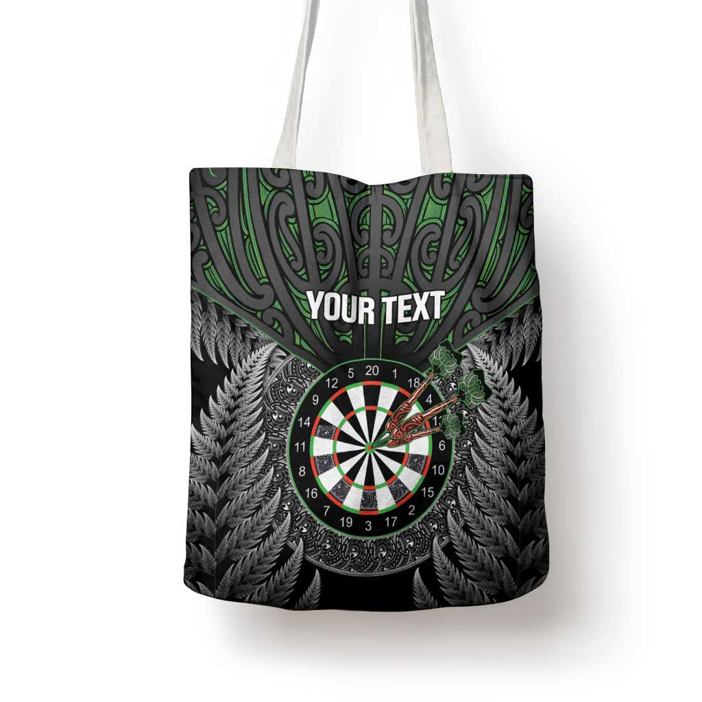 Personalised New Zealand Darts Tote Bag Dartboard Maori Fern Puhoro Art - Aussie Hoodie