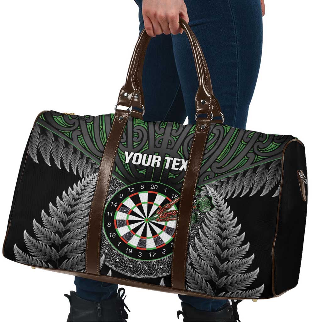 Personalised New Zealand Darts Travel Bag Dartboard Maori Fern Puhoro Art - Aussie Hoodie