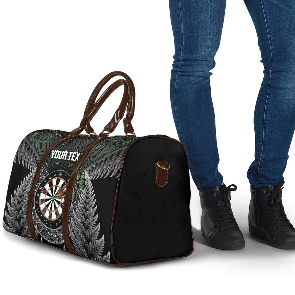 Personalised New Zealand Darts Travel Bag Dartboard Maori Fern Puhoro Art - Aussie Hoodie