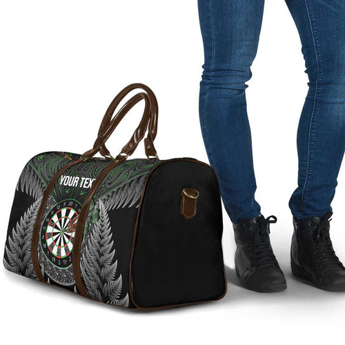 Personalised New Zealand Darts Travel Bag Dartboard Maori Fern Puhoro Art - Aussie Hoodie