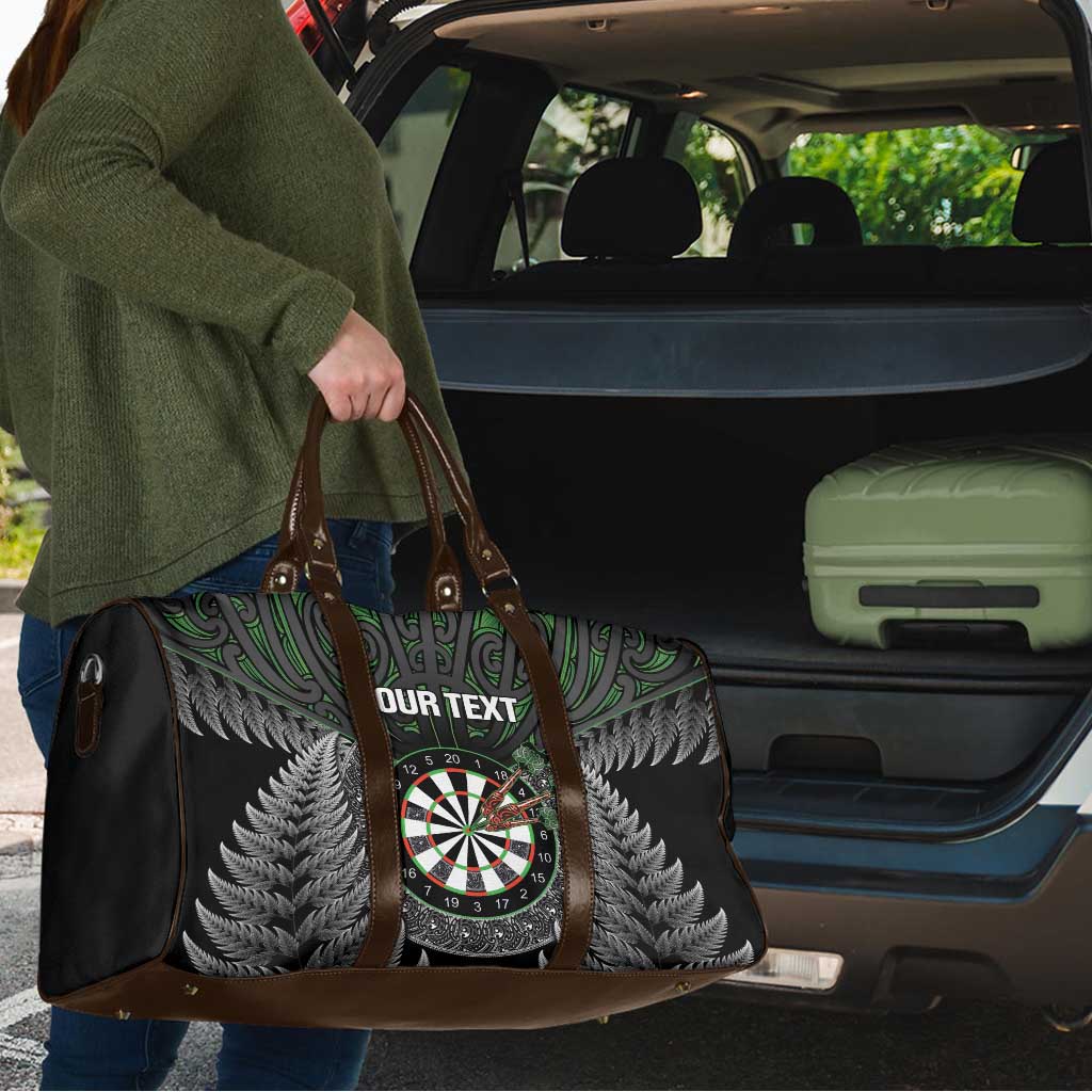 Personalised New Zealand Darts Travel Bag Dartboard Maori Fern Puhoro Art - Aussie Hoodie