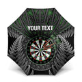 Personalised New Zealand Darts Umbrella Dartboard Maori Fern Puhoro Art - Aussie Hoodie