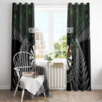 Personalised New Zealand Darts Window Curtain Dartboard Maori Fern Puhoro Art