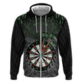 Personalised New Zealand Darts Zip Hoodie Dartboard Maori Fern Puhoro Art