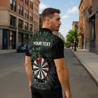 Personalised New Zealand Darts Zipper Polo Shirt Dartboard Maori Fern Puhoro Art - Aussie Hoodie