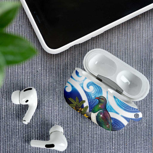 Kekeru New Zealand Matariki AirPods Case Kukupa Kowhai Maori New Year Blue Version