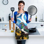 Kekeru New Zealand Matariki Apron Kukupa Kowhai Maori New Year Blue Version