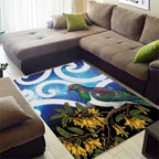 Kekeru New Zealand Matariki Area Rug Kukupa Kowhai Maori New Year Blue Version