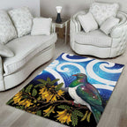 Kekeru New Zealand Matariki Area Rug Kukupa Kowhai Maori New Year Blue Version