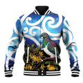 Kekeru New Zealand Matariki Baseball Jacket Kukupa Kowhai Maori New Year Blue Version