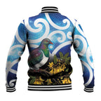 Kekeru New Zealand Matariki Baseball Jacket Kukupa Kowhai Maori New Year Blue Version