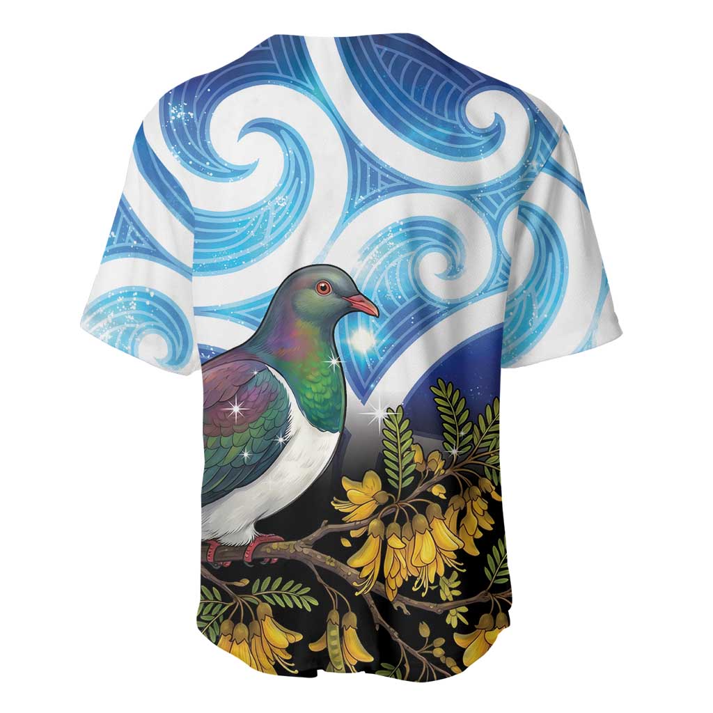 Kekeru New Zealand Matariki Baseball Jersey Kukupa Kowhai Maori New Year Blue Version