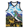 Kekeru New Zealand Matariki Basketball Jersey Kukupa Kowhai Maori New Year Blue Version