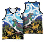 Kekeru New Zealand Matariki Basketball Jersey Kukupa Kowhai Maori New Year Blue Version