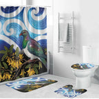Kekeru New Zealand Matariki Bathroom Set Kukupa Kowhai Maori New Year Blue Version
