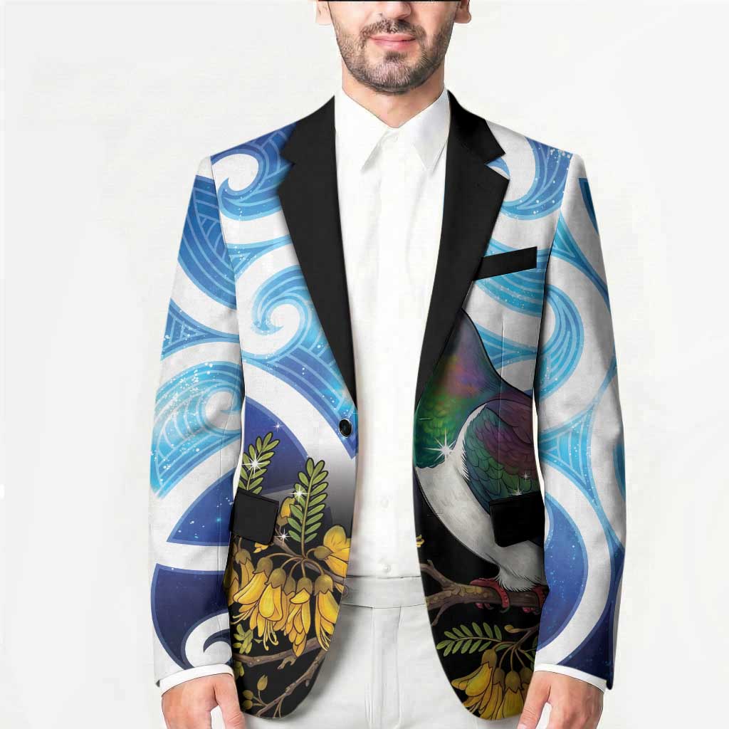 Kekeru New Zealand Matariki Blazer Kukupa Kowhai Maori New Year Blue Version