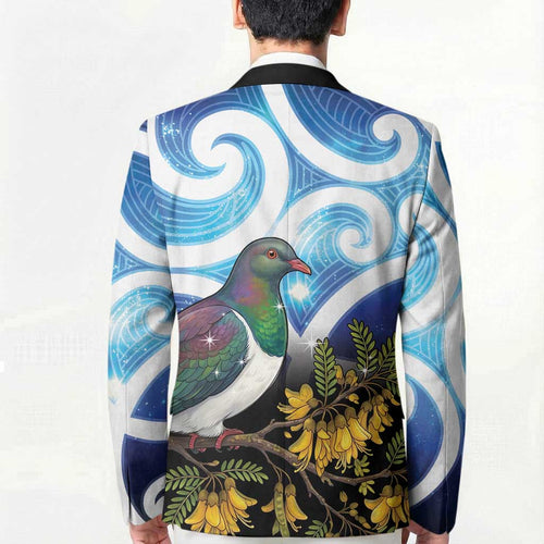 Kekeru New Zealand Matariki Blazer Kukupa Kowhai Maori New Year Blue Version