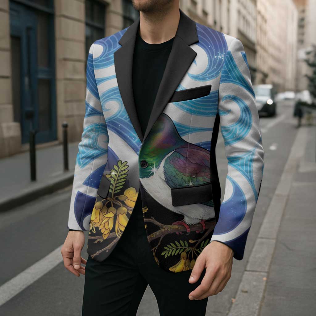 Kekeru New Zealand Matariki Blazer Kukupa Kowhai Maori New Year Blue Version