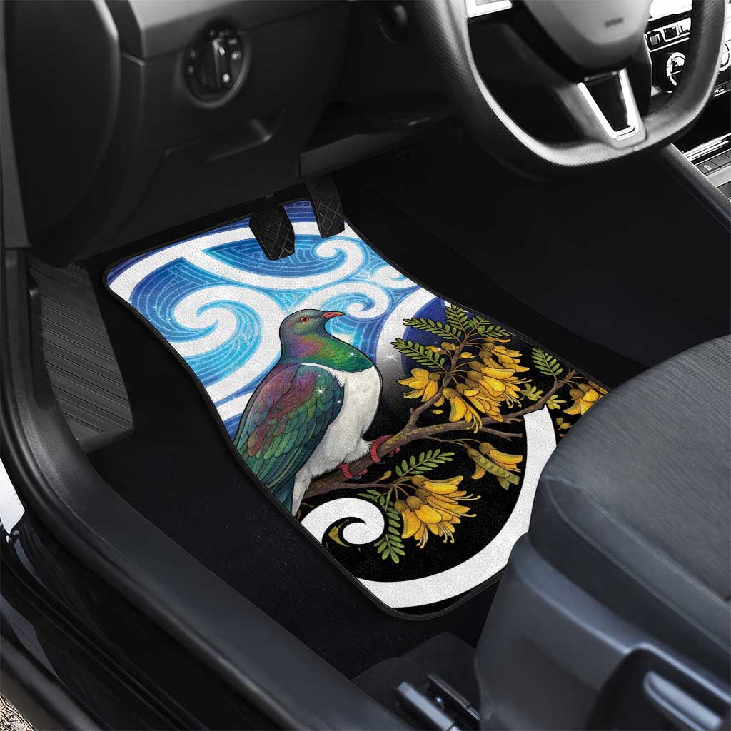 Kekeru New Zealand Matariki Car Mats Kukupa Kowhai Maori New Year Blue Version