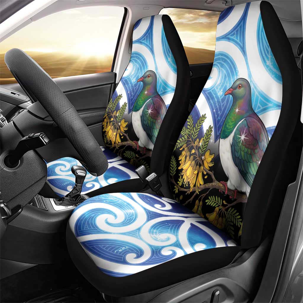 Kekeru New Zealand Matariki Car Seat Cover Kukupa Kowhai Maori New Year Blue Version