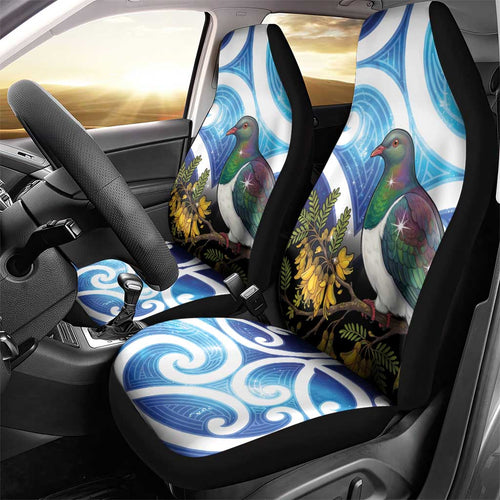 Kekeru New Zealand Matariki Car Seat Cover Kukupa Kowhai Maori New Year Blue Version