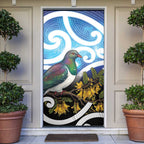 Kekeru New Zealand Matariki Door Cover Kukupa Kowhai Maori New Year Blue Version