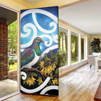 Kekeru New Zealand Matariki Door Cover Kukupa Kowhai Maori New Year Blue Version