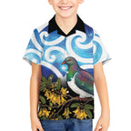 Kekeru New Zealand Matariki Hawaiian Shirt Kukupa Kowhai Maori New Year Blue Version