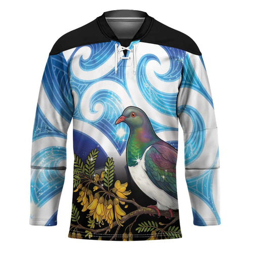 Kekeru New Zealand Matariki Hockey Jersey Kukupa Kowhai Maori New Year Blue Version