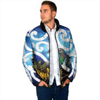 Kekeru New Zealand Matariki Padded Jacket Kukupa Kowhai Maori New Year Blue Version