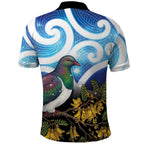 Kekeru New Zealand Matariki Polo Shirt Kukupa Kowhai Maori New Year Blue Version