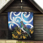 Kekeru New Zealand Matariki Quilt Kukupa Kowhai Maori New Year Blue Version