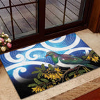 Kekeru New Zealand Matariki Rubber Doormat Kukupa Kowhai Maori New Year Blue Version