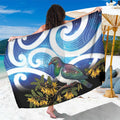 Kekeru New Zealand Matariki Sarong Kukupa Kowhai Maori New Year Blue Version